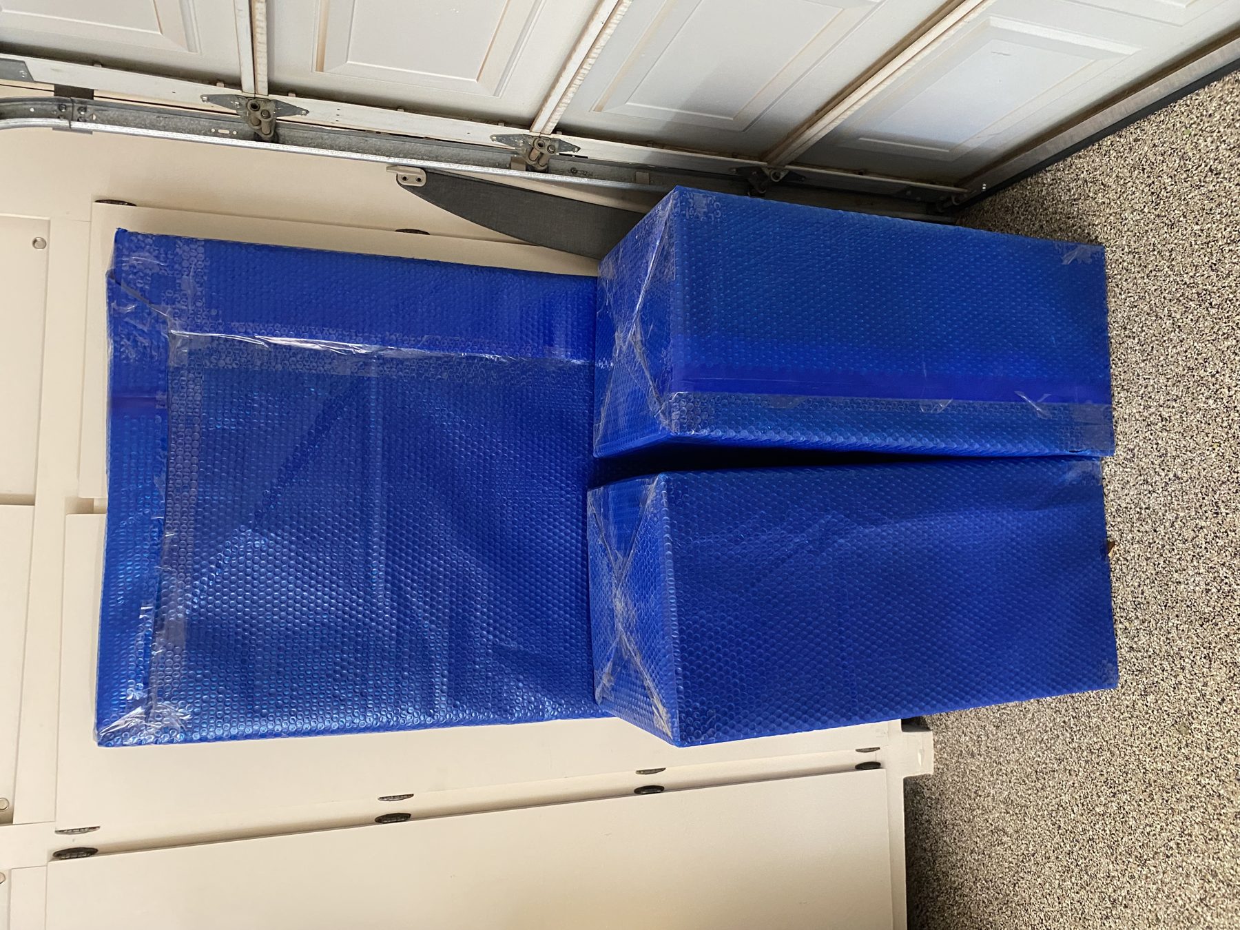 Stored components, wrapped and protected