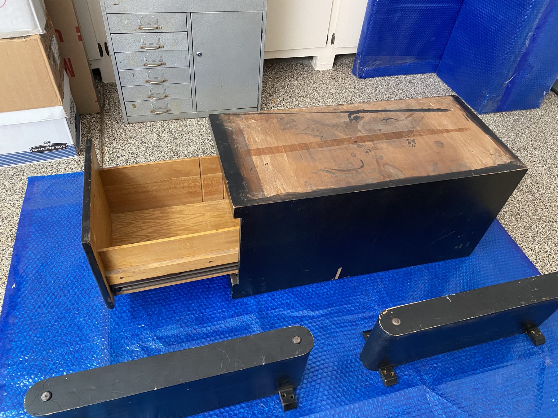 Desk components in current as-is condition
